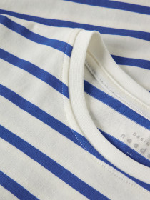 NAME IT Kort Bluse Vita Cloud Dancer Amparo Blue Stripe